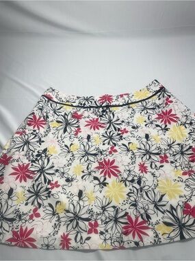 Oscar an Oscar  de la Renta Co. A-Line Floral Skirt Cotton & Spandex